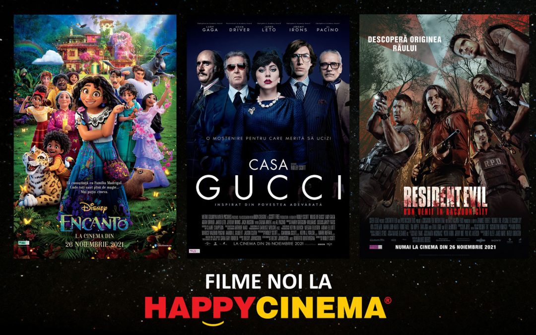 ENCANTO, CASA GUCCI și RESIDENT EVIL la Happy Cinema  în mini-vacanța de 1 decembrie