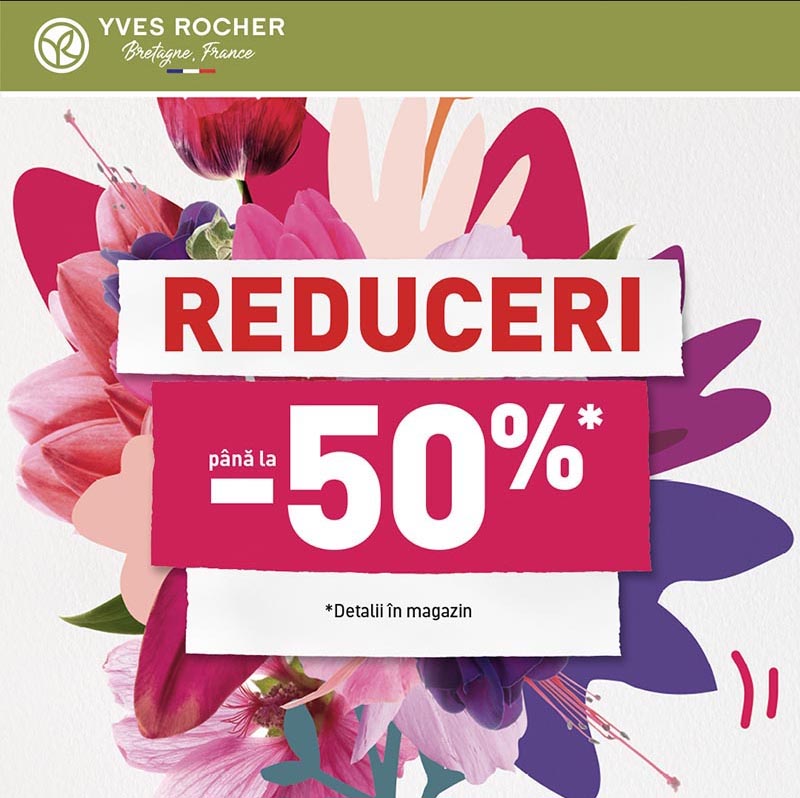 Promotii de vara cu reduceri de pana la -50% la Yves Rocher