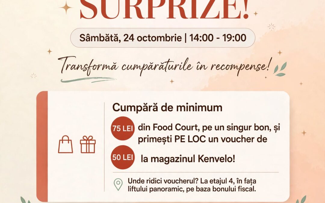 Weekend cu surprize! – 24 octombrie 2026